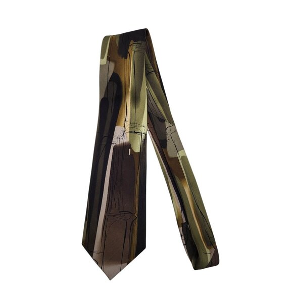 J. Garcia Collection Fifty-Two Hand Hold Silk‎ Tie Abstract Design - Picture 3 of 5